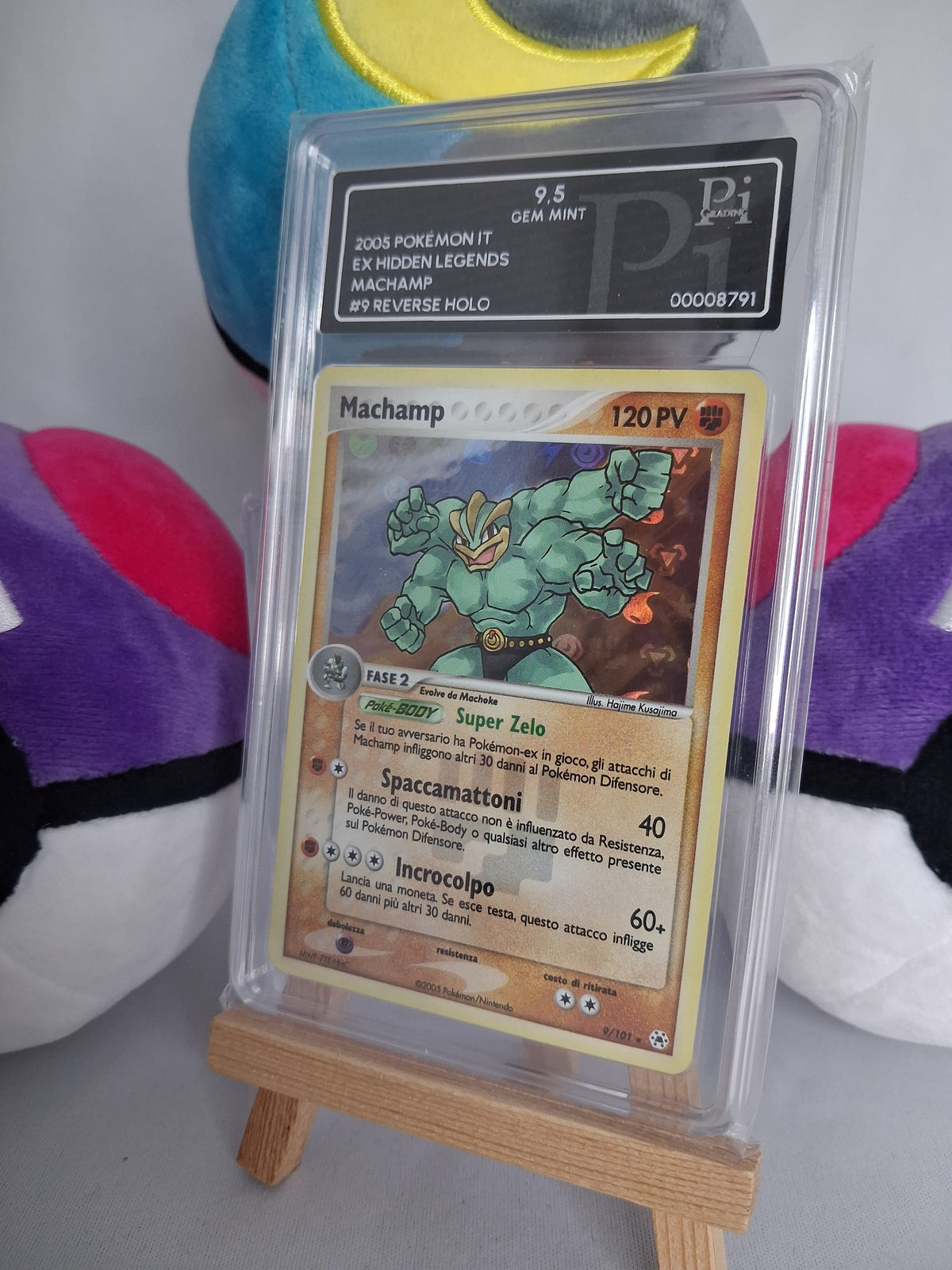 Machomei (Machamp) - ex Hidden Legends (ITA) - 9/101 - Reverse Holo - Pi Grading 9,5