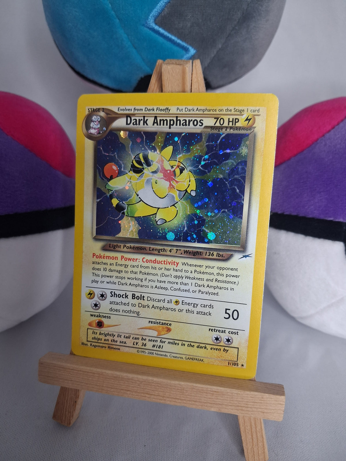 Dunkles Ampharos (Dark Ampharos) - Neo Destiny (EN) - 1/105 - Holo - GD/LP