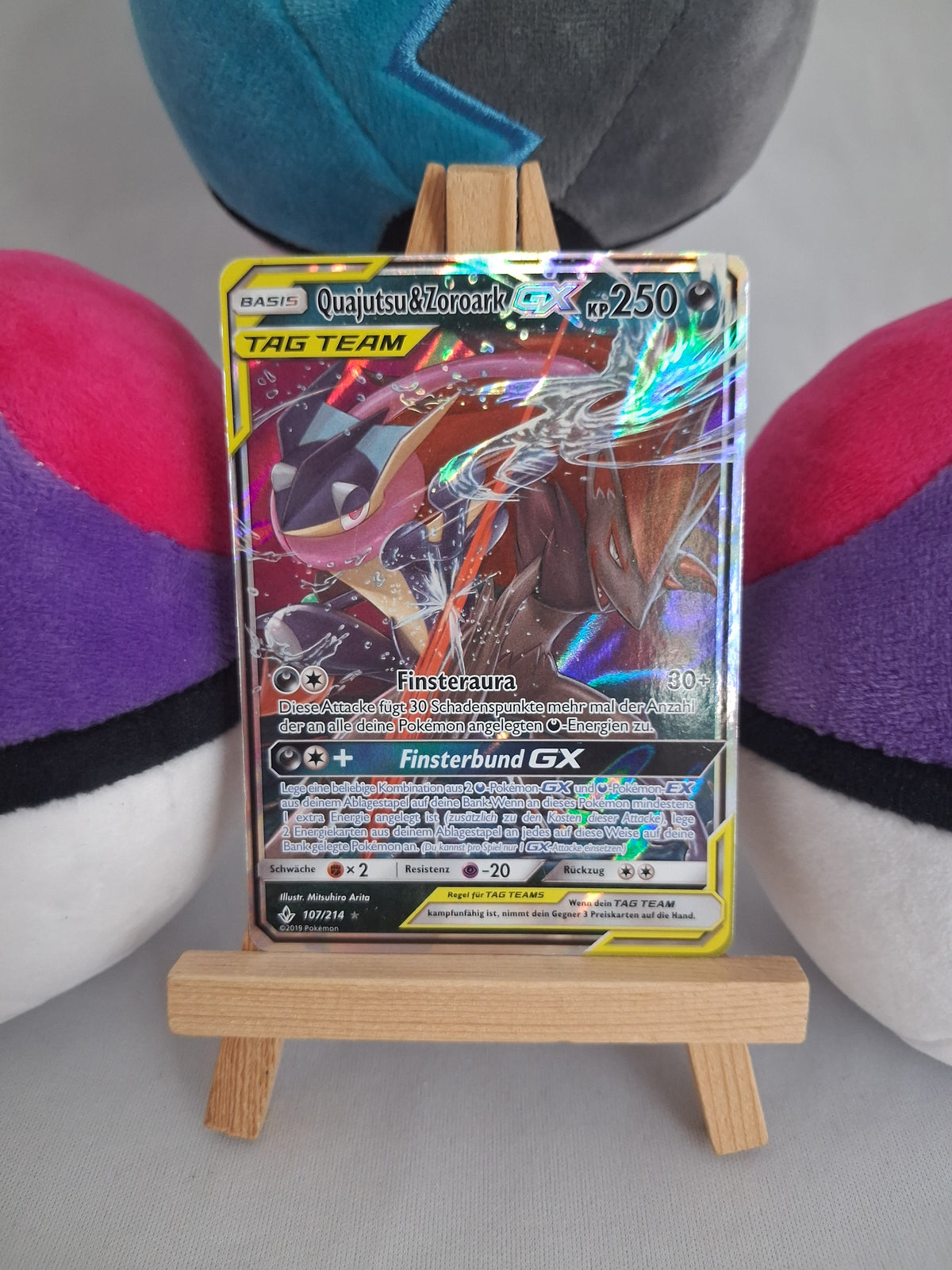 Quajutsu&Zoroark GX - Kräfte im Einklang (DE) - 107/214 - GX - GD/LP