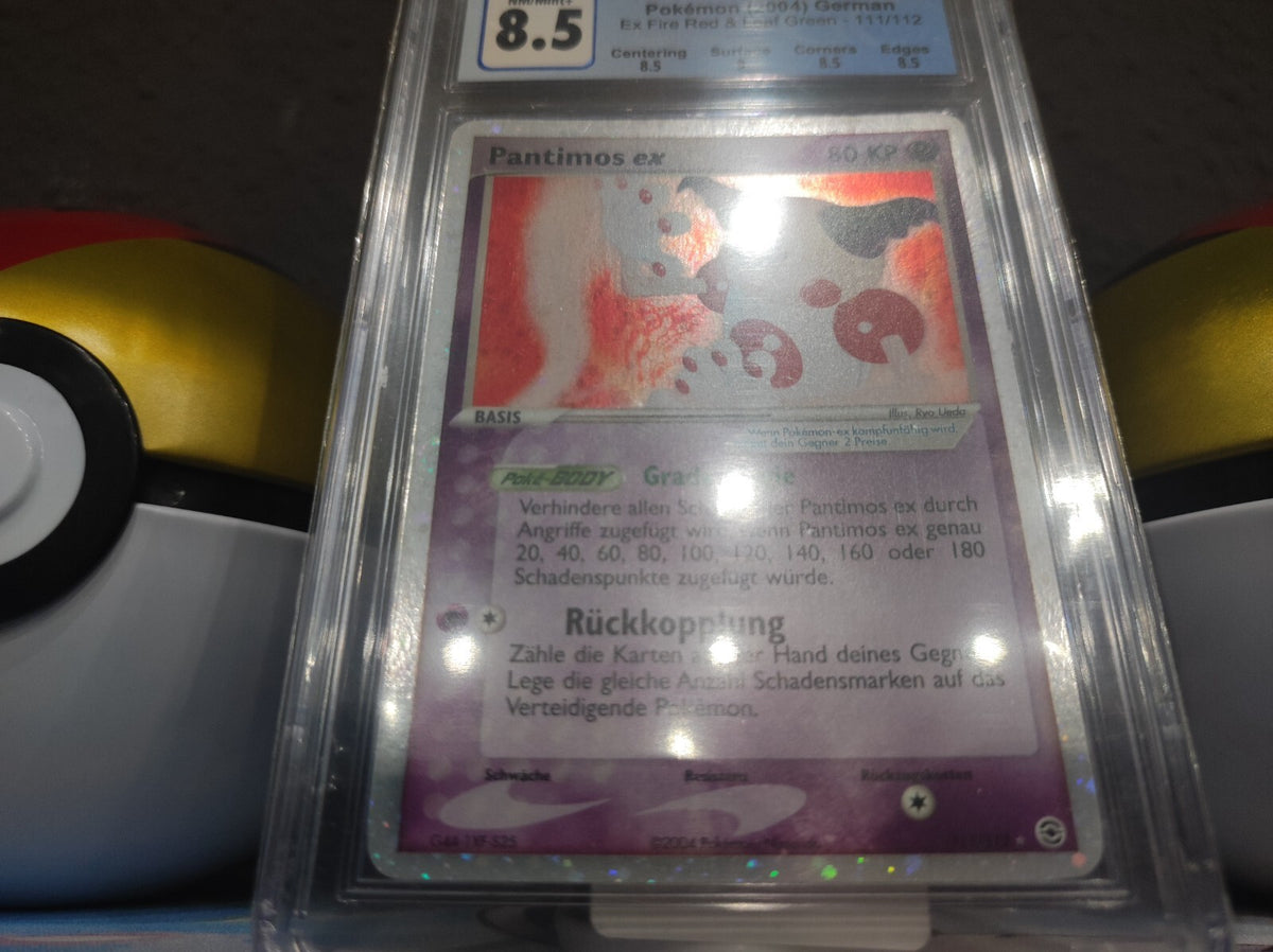 Pokémon Karte Pantimos ex 111/112 Feuerrot & Blattgrün PSA CGC 8,5 Mint Mr.Mime 