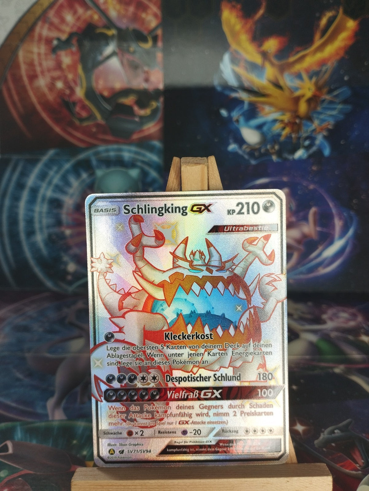 Pokémon Schlingking GX SV71/SV94 Verborgenes Schicksal Shiny DE PSA NM