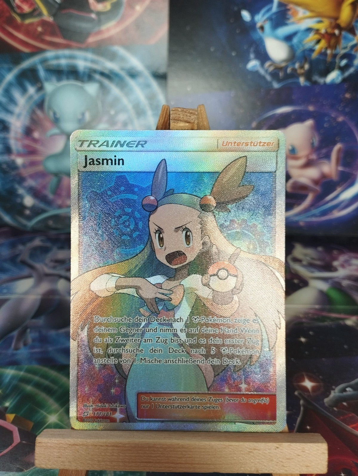 Pokémon Jasmin Fullart 177/181 Jasmine Trainer DE PSA Temas sind Trumpf Good