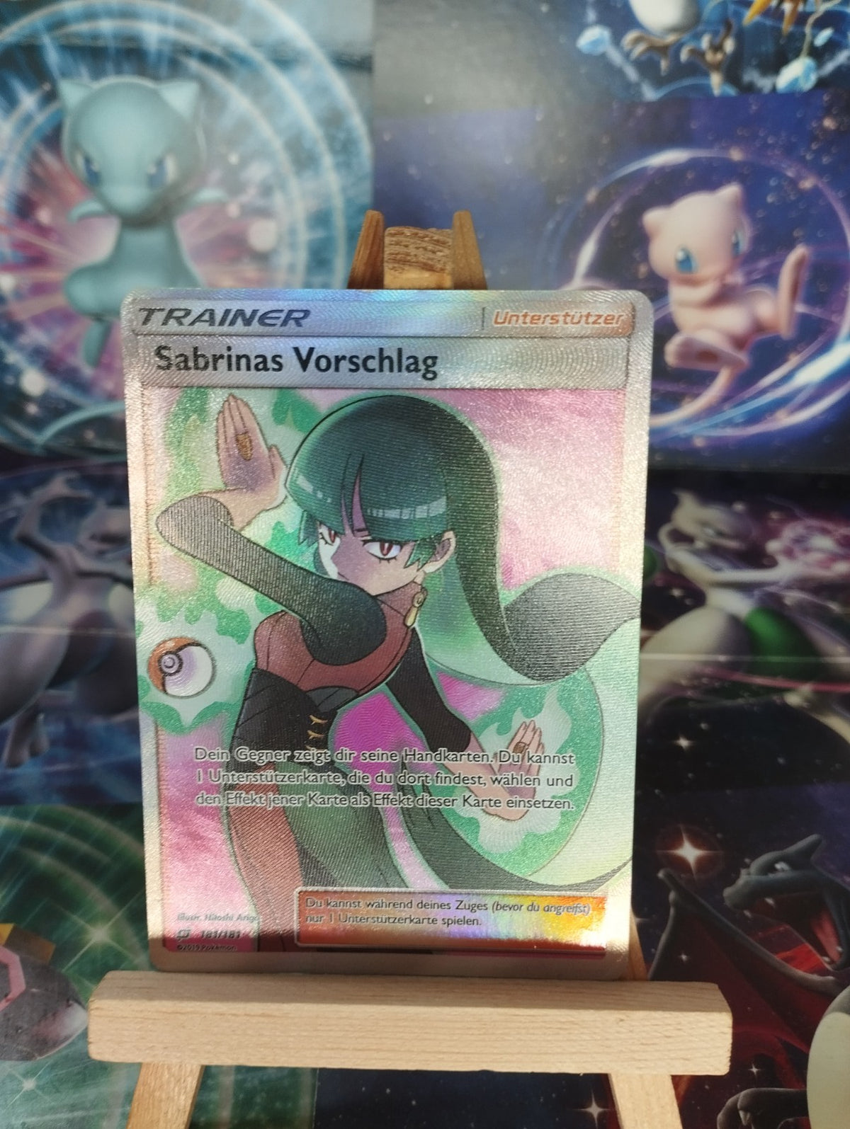 Pokémon Sabrinas Vorschlag Fullart Trainer 181/181 DE PSA Teams sind Trumpf LP