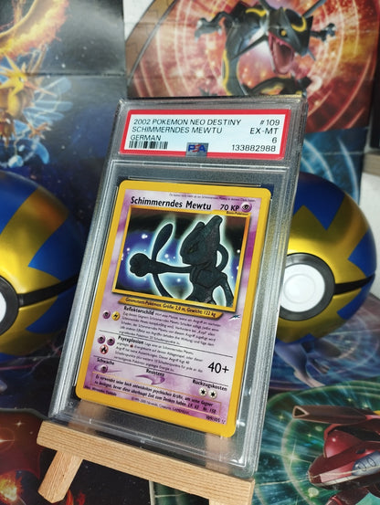 Pokémon Karte Schimmerndes Mewtu 109/105 Shining Neo Destiny DE PSA 6 Regrade