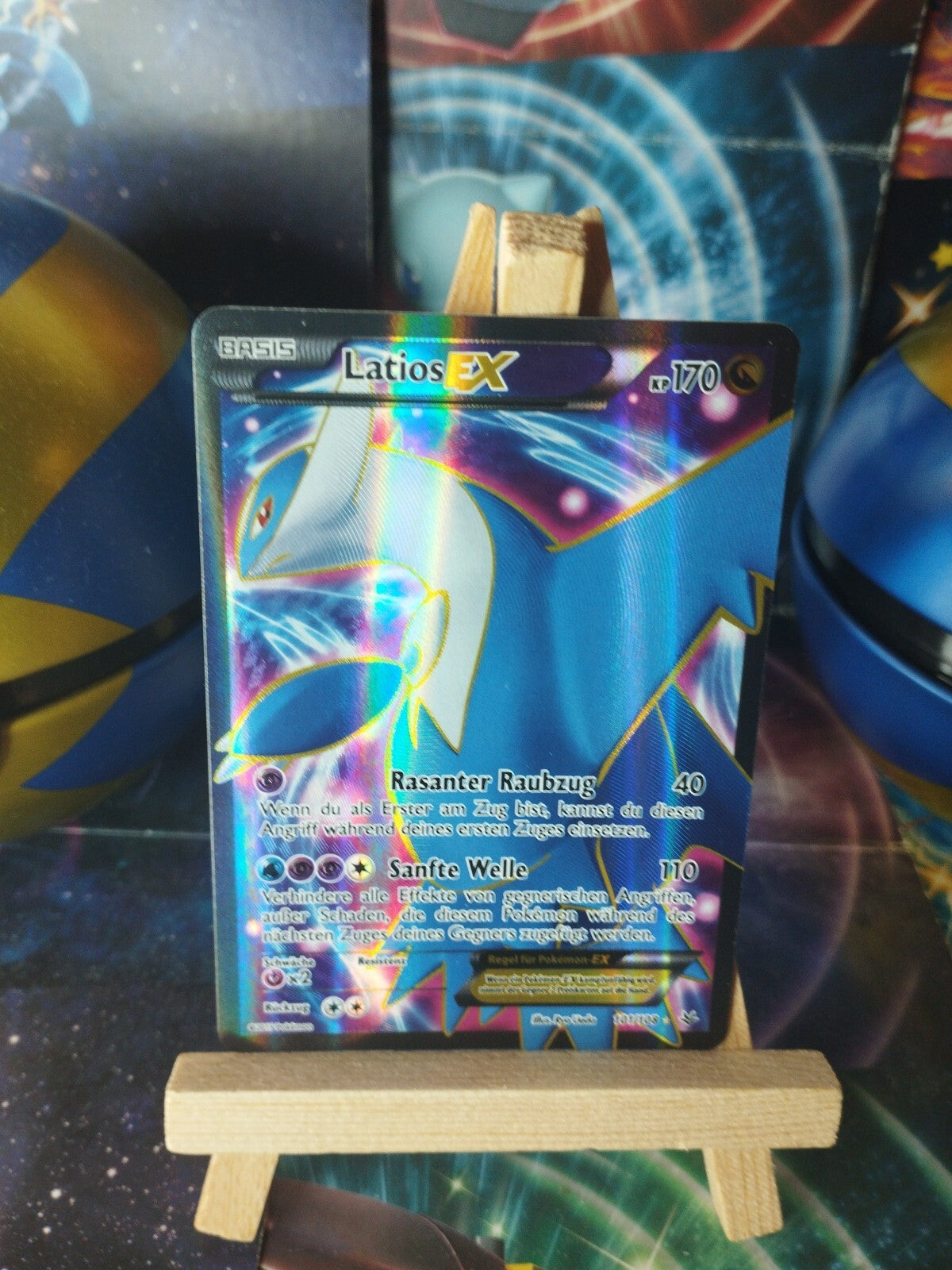 Pokémon Latios EX 101/108 XY Drachenleuchten Roaring skies PSA NM/EX DE