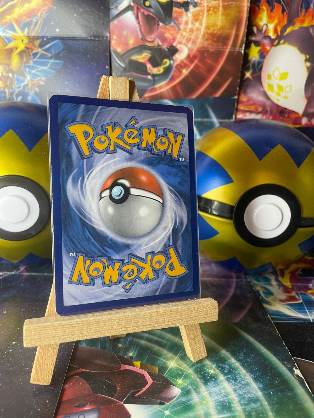 Pokémon Karte Rettungstrage 165/147 Gold Trainer DE PSA GD Nacht in Flammen