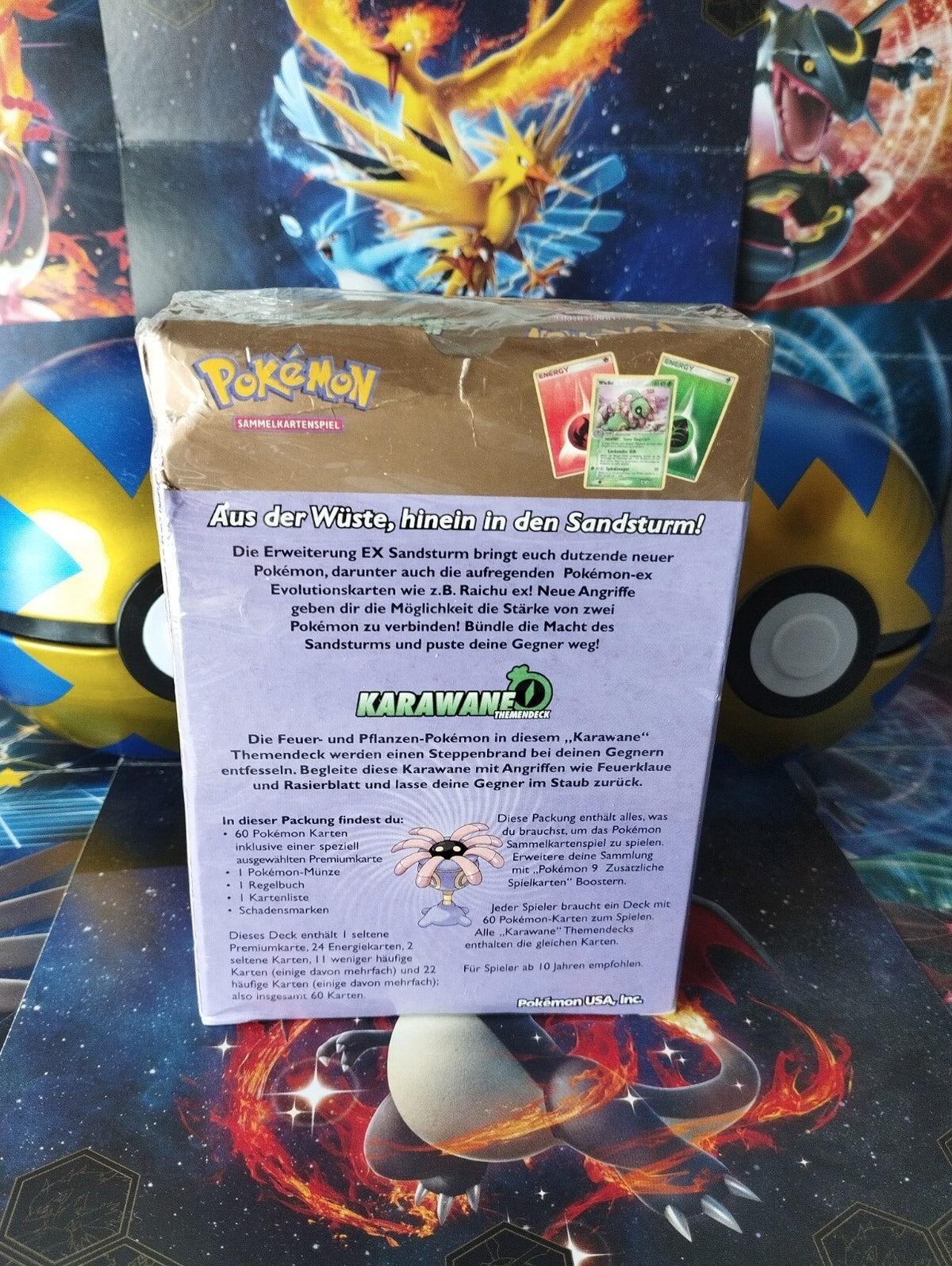 Pokémon ex Sandsturm Karawane Themendeck Neu OVP Sealed Wielie WOTC PSA DE RARE!