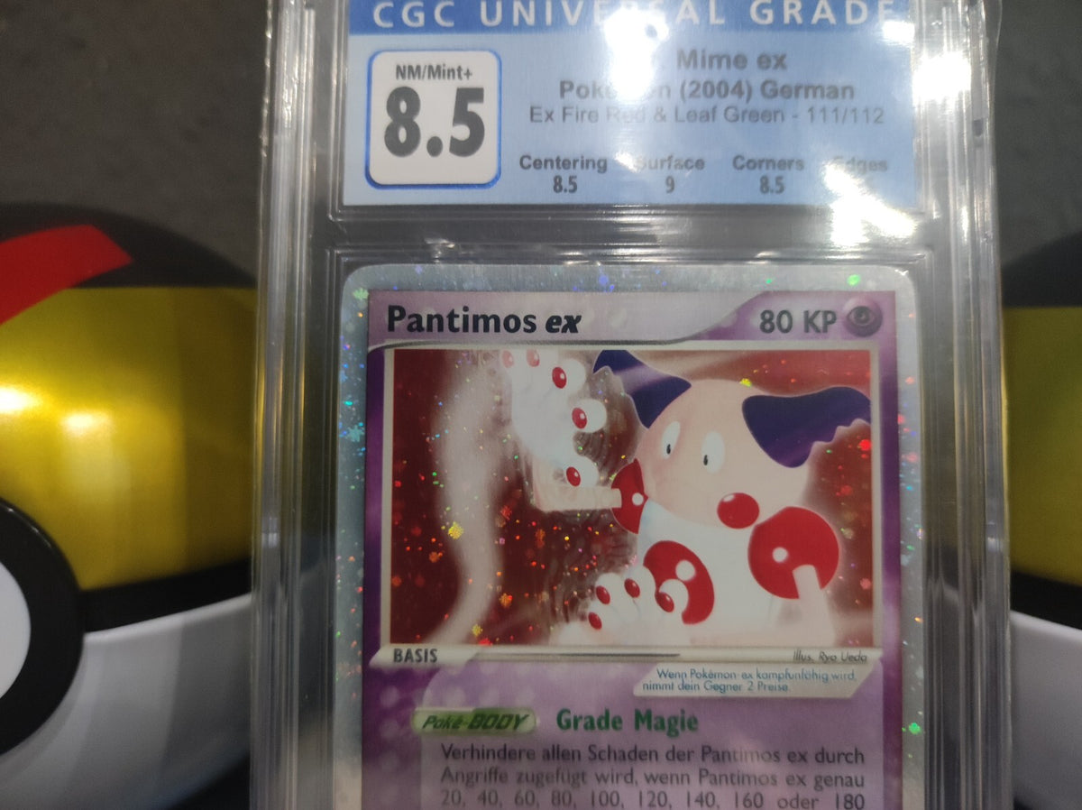 Pokémon Karte Pantimos ex 111/112 Feuerrot & Blattgrün PSA CGC 8,5 Mint Mr.Mime 