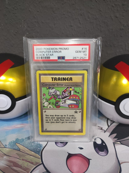 Pokémon Karte Computer Error WOTC Black Star Promo 16 PSA 10 Gem Mint Englisch