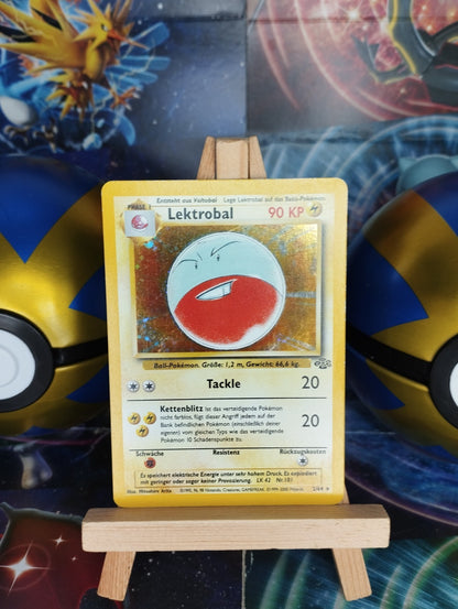 Pokémon Karte Lektrobal 2/64 Jungle Electrode WOTC Booty Swirl Holo PSA DE GD- 
