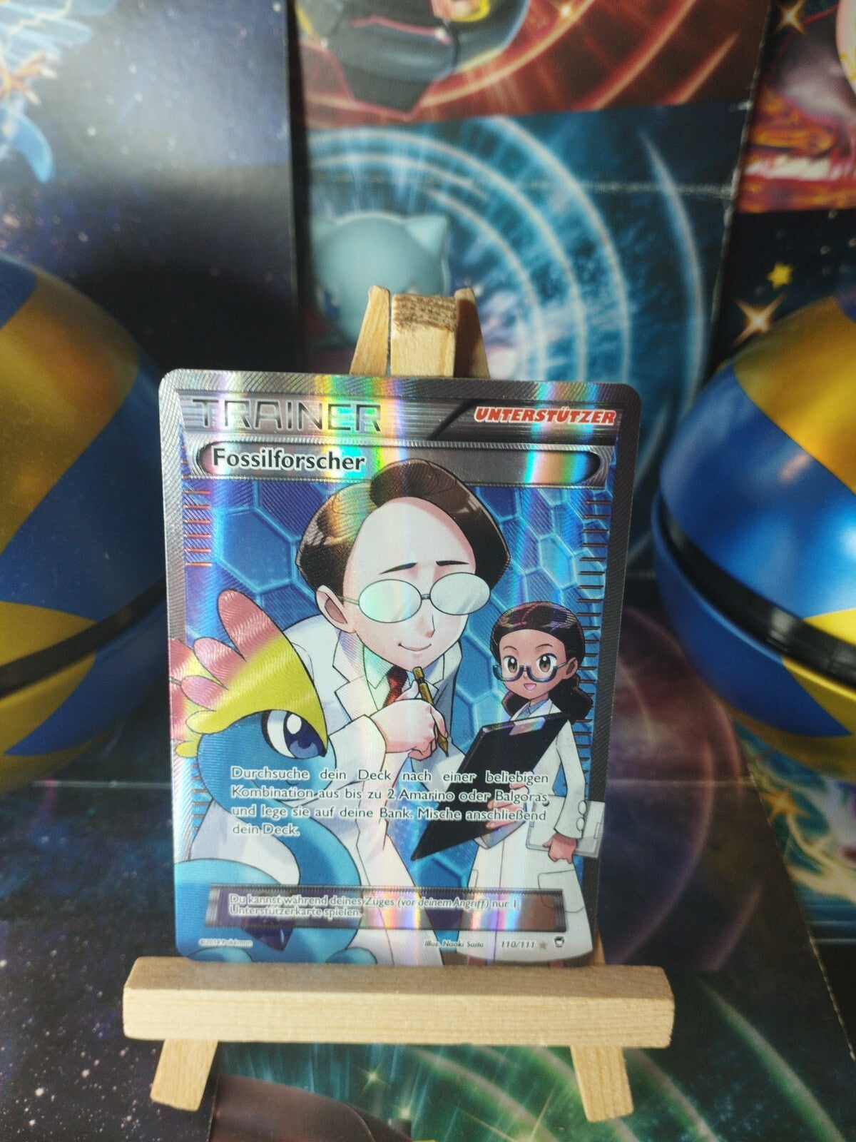 Pokémon Fossilforscher 110/111 Fliegende Fäuste Furious Fists PSA EX Researcher