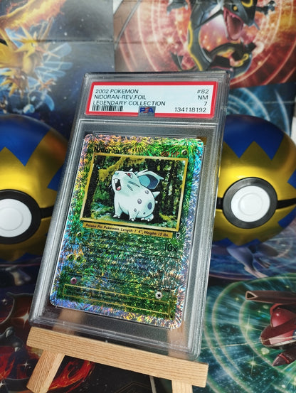 Pokémon Nidoran 82/110 Legendary Collection Reverse Firework Holo WOTC PSA 7