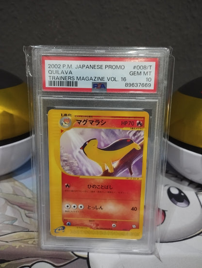 Pokémon Karte Quilava PSA 10 Trainers Magazine Vol. 16 #008/T PSA JP NM WOTC JAP