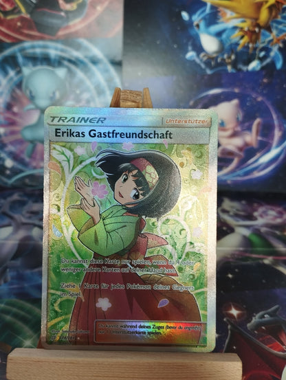 Pokémon Erikas Gastfreundschaft Fullart 174/181 DE PSA Teams sind Trumpf LP
