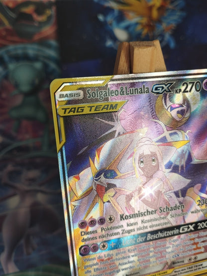 Pokémon Solgaleo&Lunala GX 216/236 Welten im Wandel DE PSA Tag Team LP Alt Art