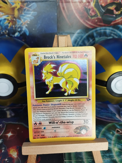 Pokémon Karte Brocks Ninetales 3/132 Gym Challenge WOTC Holo PSA Vulnona EN EX