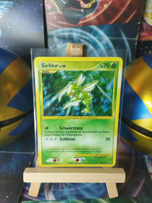 Pokémon Karte Sichlor Lv. 25 Scyther Lv. 25 130/127 Platin Base Platinum PSA