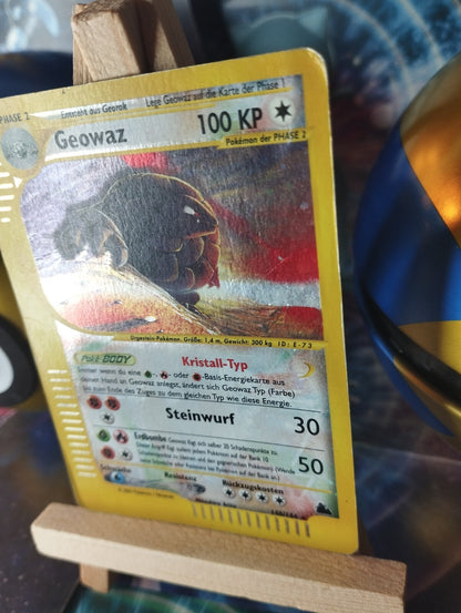 Pokémon Karte Geowaz 148/144 Kristall Holo Skyridge Golem Crystal PSA WOTC DE