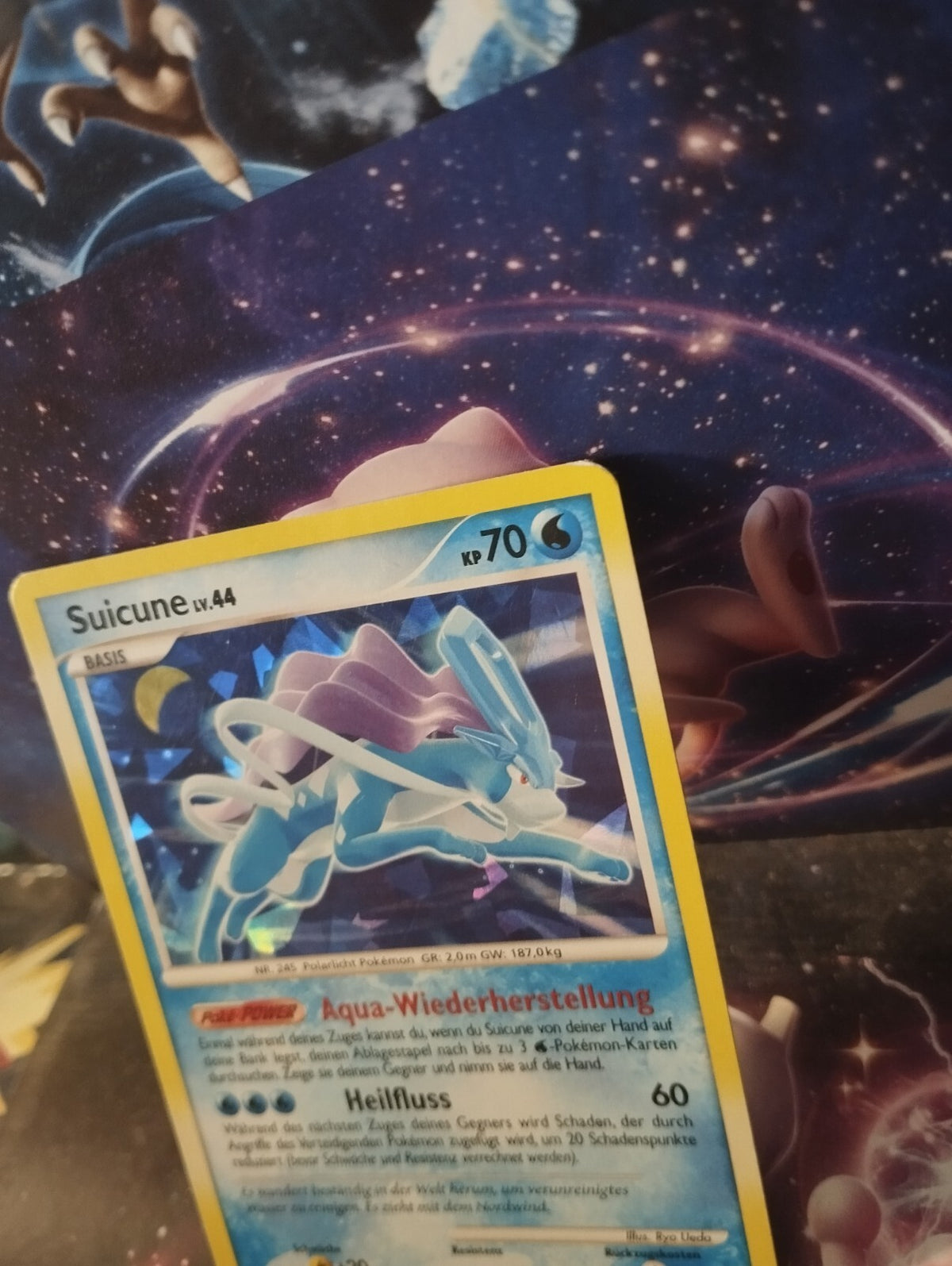 PokémoN Karte Suicune Shatter Holo Ice Cracked 19/132 Rätselhafte Wunder DE PSA