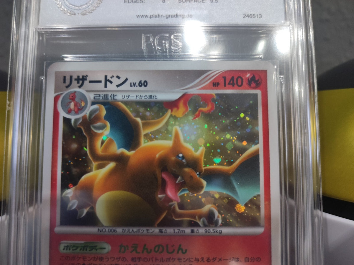 Pokémon Karte Glurak Charizard Japanisch JP Lv. 60 Pt4 017/090 PSA PGS 8,5 Mint
