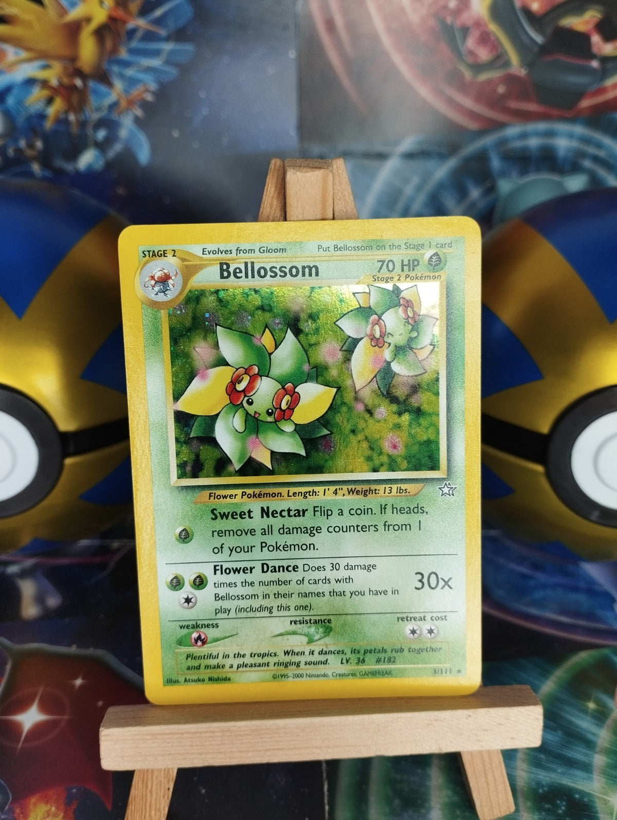 Pokémon Karte Blubella 3/111 Neo Genesis Bellossom EN WOTC Holo PSA LP