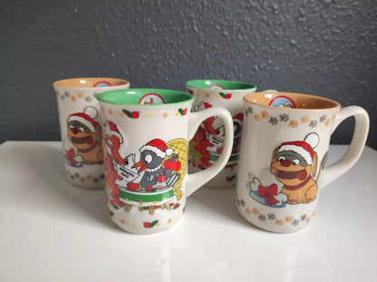 4 Glühweintassen Weihnachtsmarkt Leipzig; 2 Herr Fuchs und Frau Elster + 2 Moppi