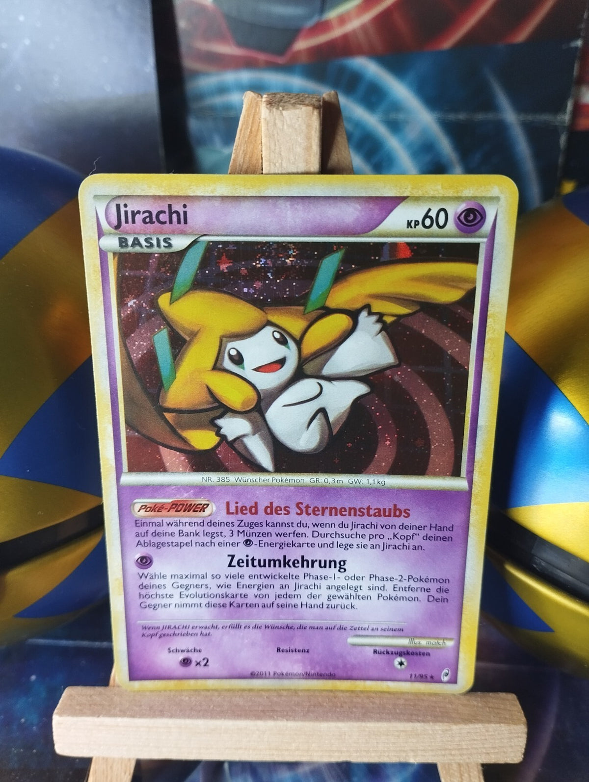 Pokémon Karte Jirachi 11/95 Holo Ruf der Legenden PSA EX Holo Bleed WOTC DE