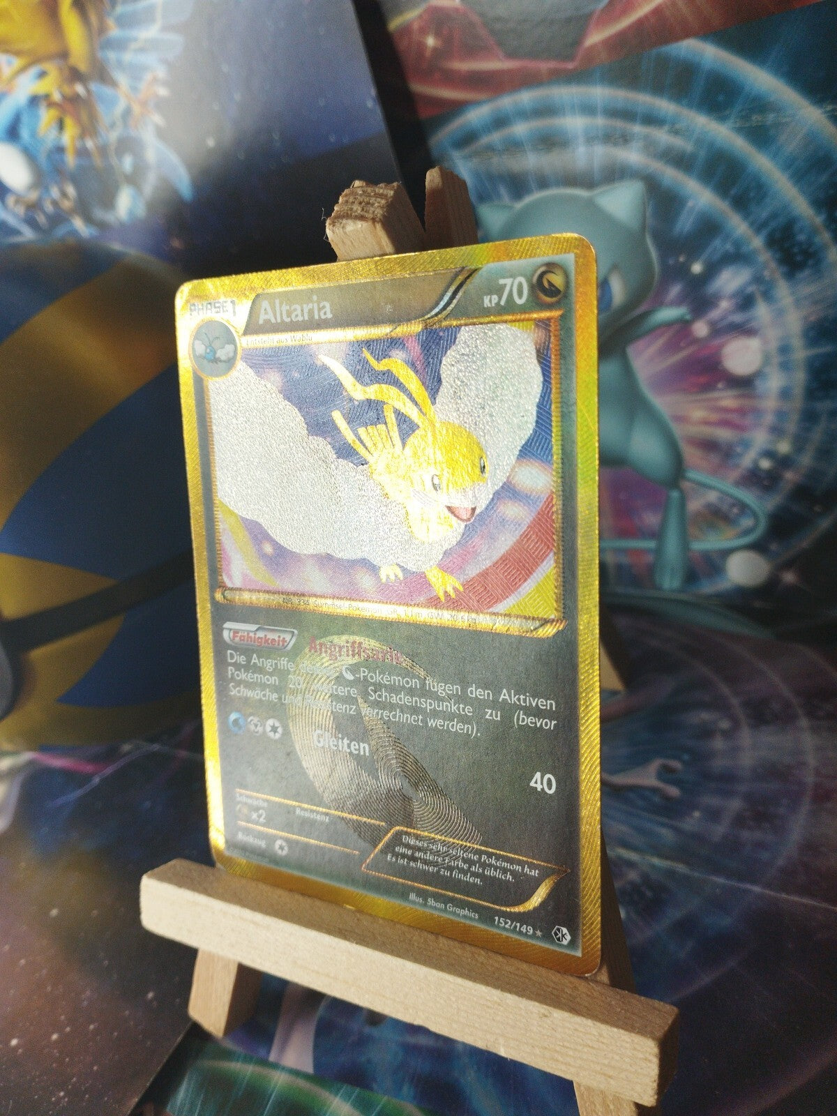 Pokémon Karte Altaria 152/149 Shiny Gold Überschrittene Schwellen DE PSA PL