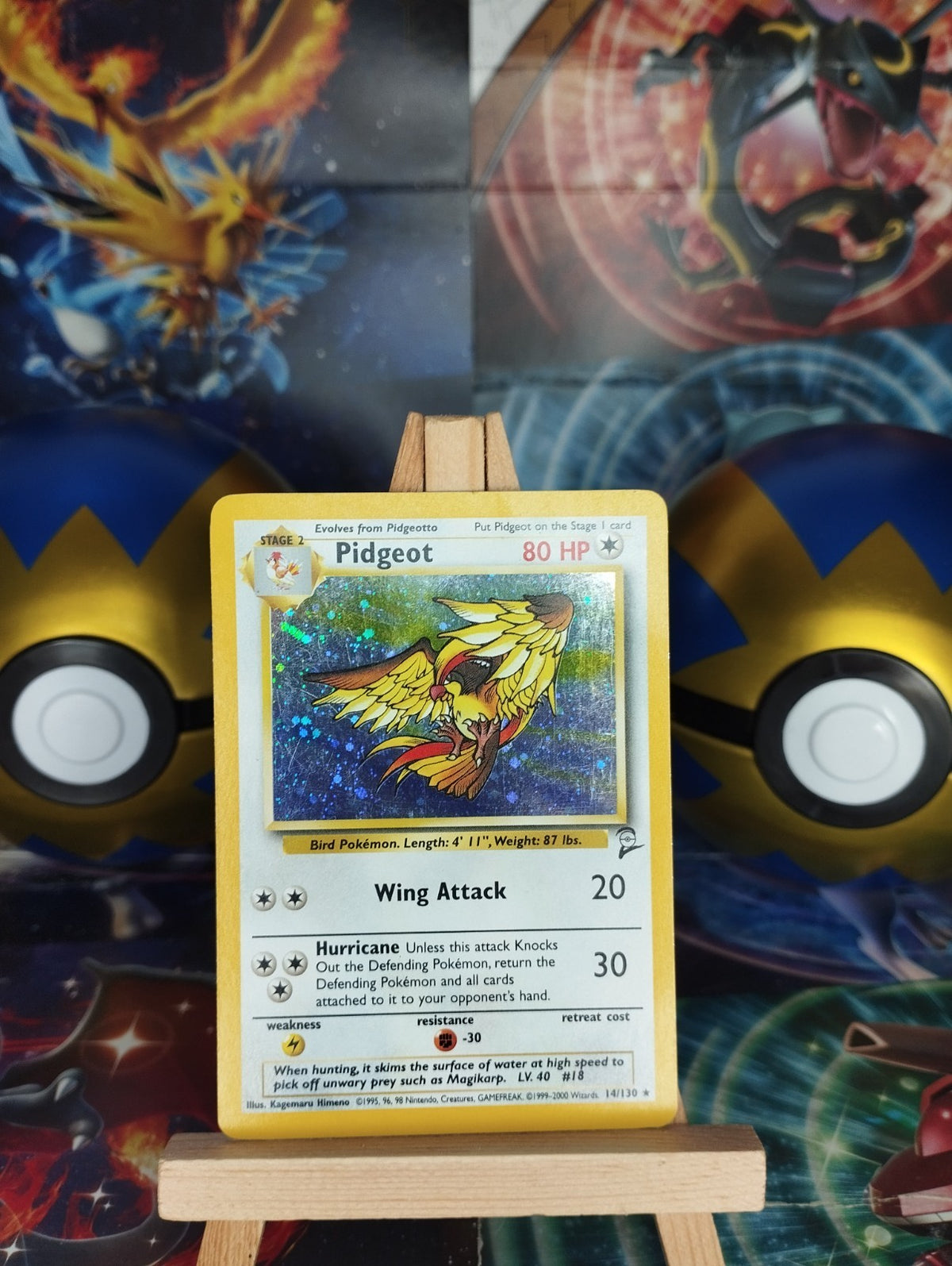 Pokémon Karte Pidegot Base Set 2 14/130 Tauboss WOTC Holo PSA EN PL