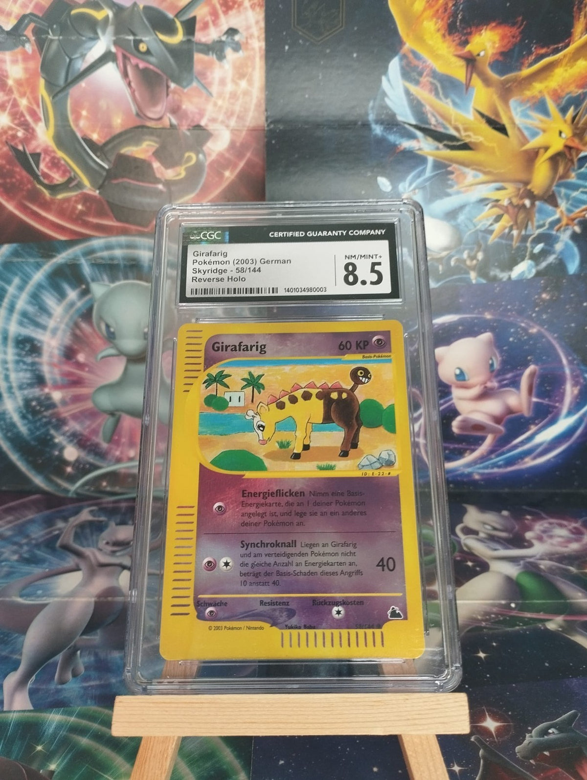 Pokémon Girafarig 58/144 Reverse Holo PSA CGC 8.5 NM DE Skyridge