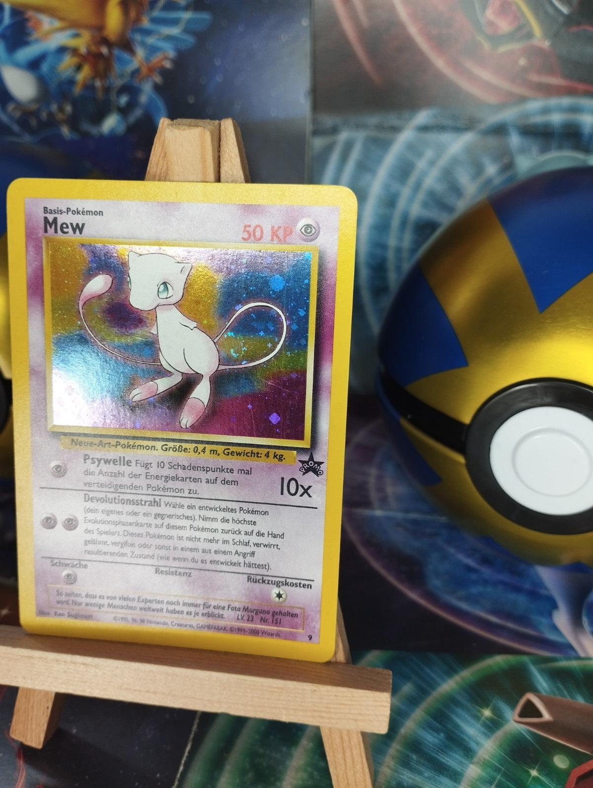 Pokémon Karte Mew Wizards Promo 9 Holo WOTC PSA DE NM- Booty Swirl