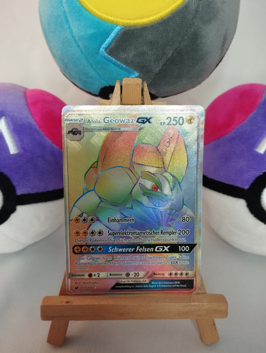 Alola-Geowaz GX - Aufziehen der Sturmröte (DE) - 113/111 - Rainbow - NM/EX