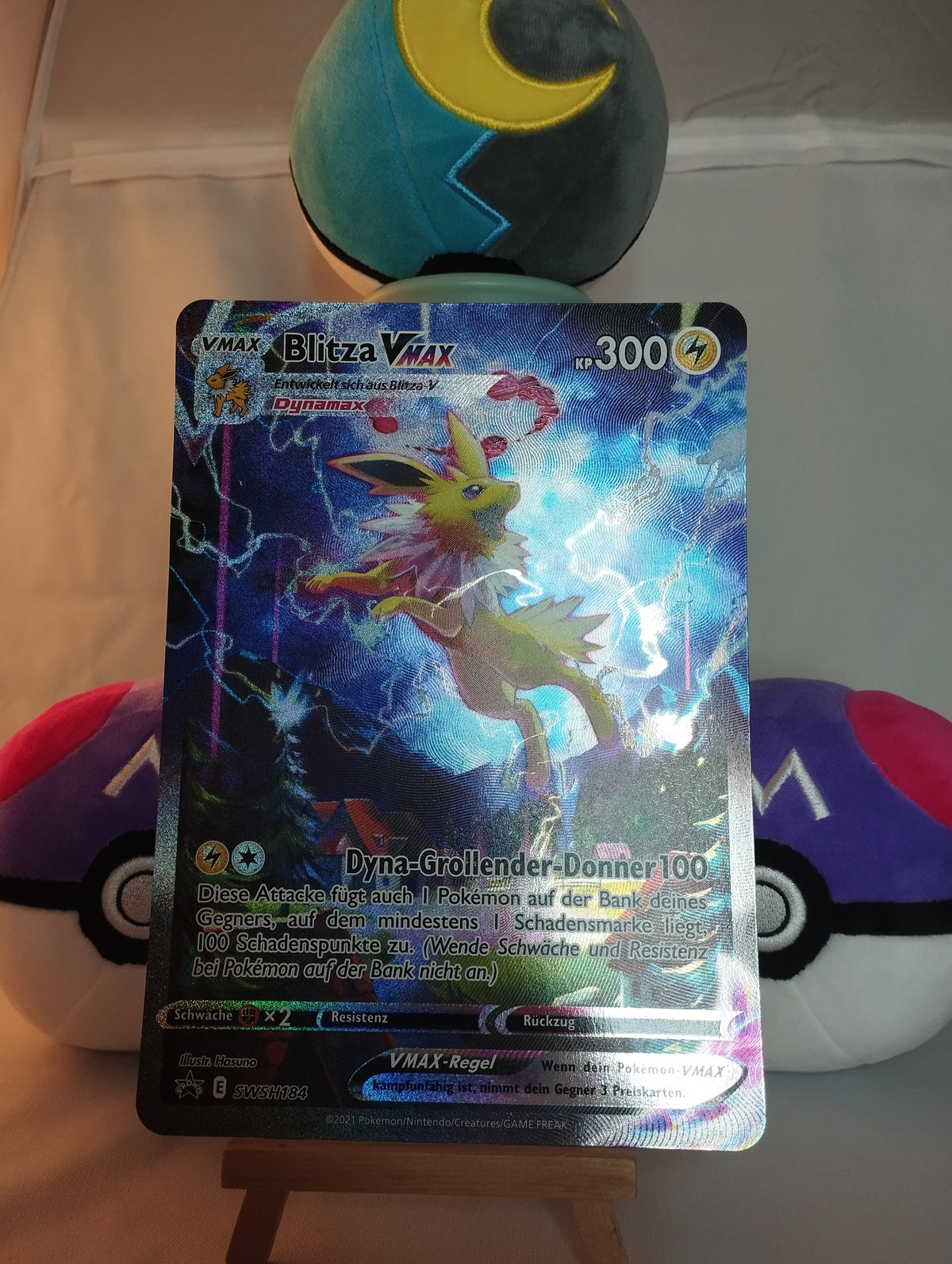 Pokémon Blitza VMAX SWSH184 Promo Jumbo Oversize XXL DE PSA NM EX Jolteon