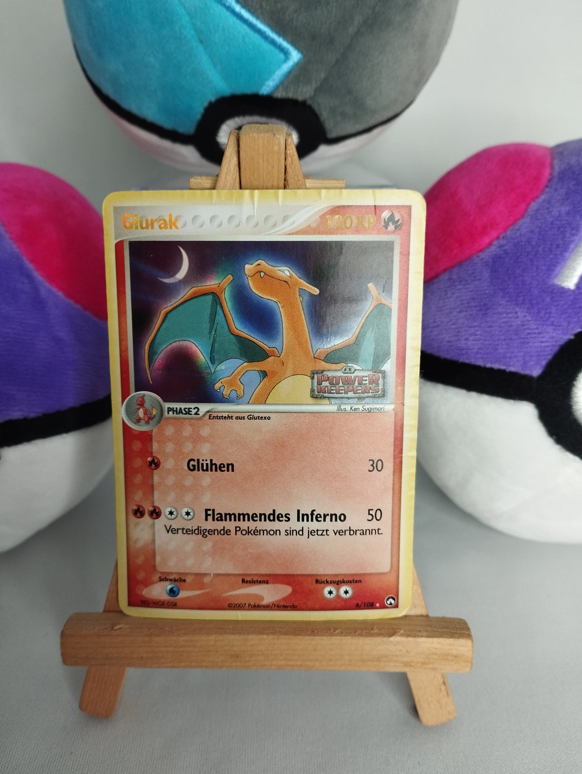 Pokémon Karte Glurak 6/108 Reverse Holo Stamp ex Power Keepers PSA Charizard PL