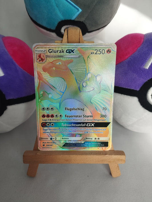 Glurak GX - Nacht in Flammen (DE) - 150/147 - GX Rainbow - LP