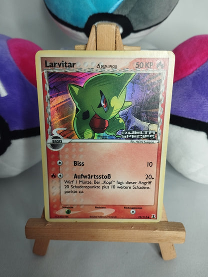 Larvitar - ex Delta Species (DE) - 73/113 - Stamped Reverse Holo - LP