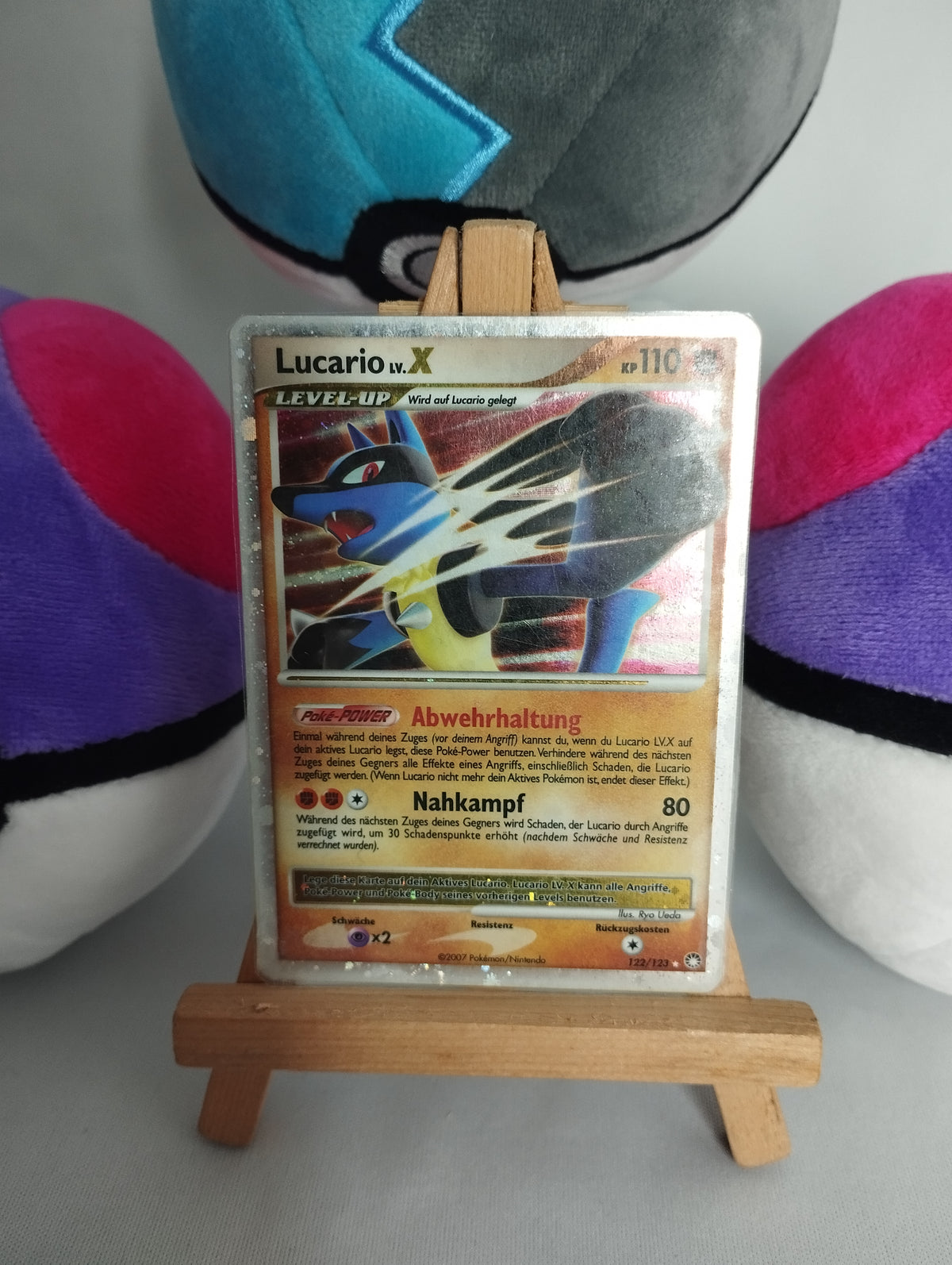 Lucario Lv. X - Geheimnisvolle Schätze (DE) - 122/123 - Lv. X Laminiert - LP/PL