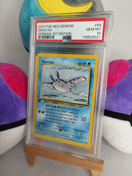 Mantax - Neo Genesis (DE) - 64/111 - 1. Edition - PSA 10
