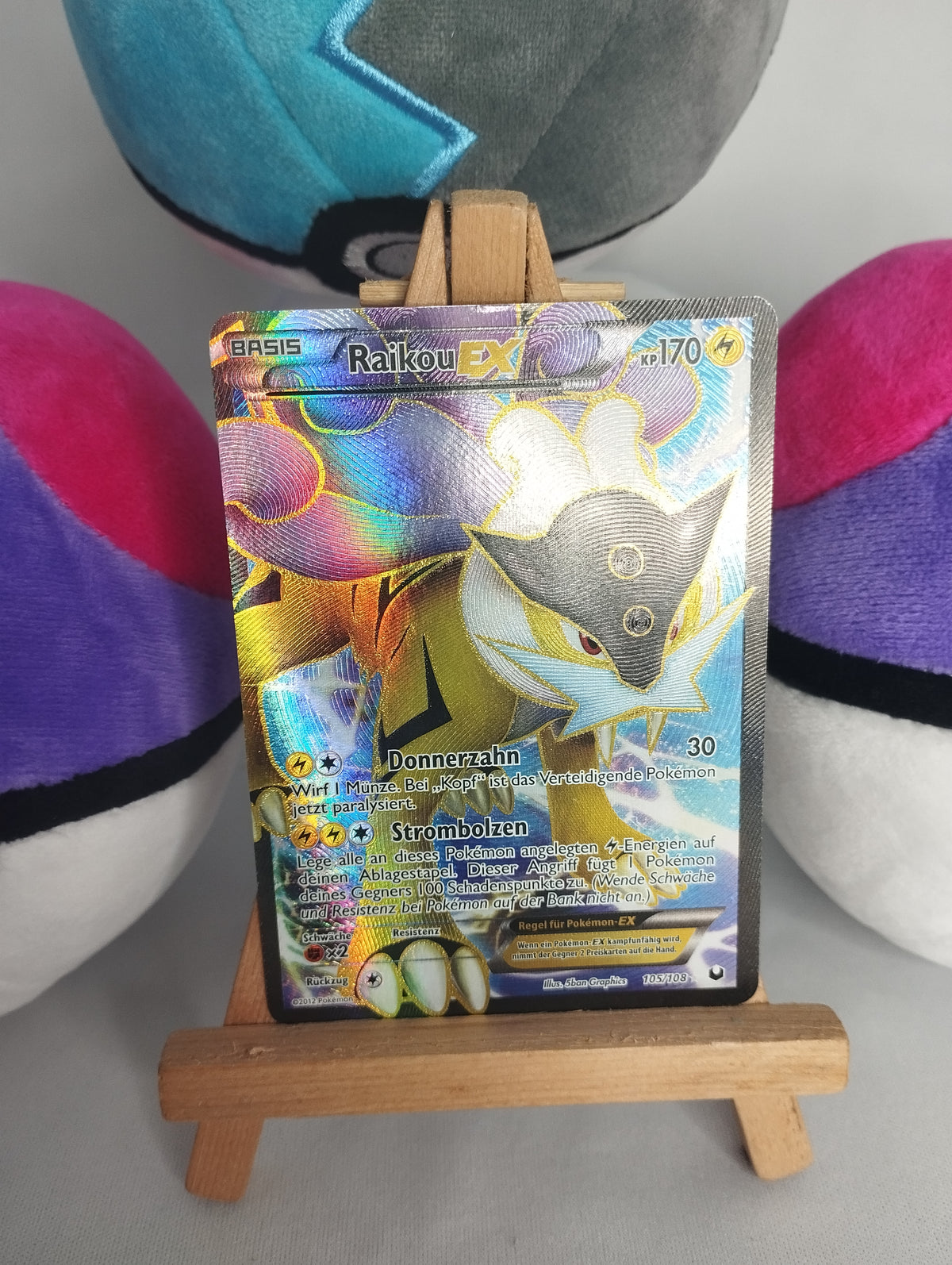 Raikou EX - Erforscher der Finsternis (DE) - 105/108 - EX Fullart - EX/GD