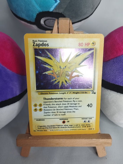 Pokémon Karte Zapdos FO 15/62 Fossil WOTC Holo PSA EN Englisch LP