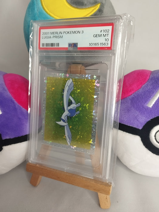 Lugia Prism - Merlin 3 (EN) - #102 - Holo Sticker - PSA 10 POP 4