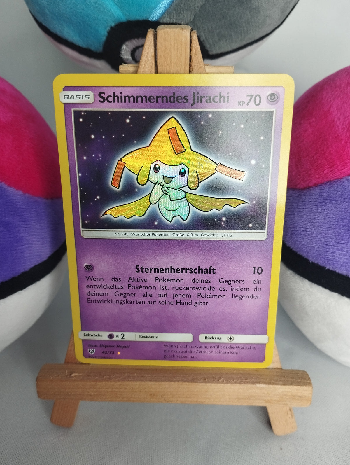 Pokémon Schimmerndes Jirachi 42/73 Schimmernde Legenden DE PSA EX