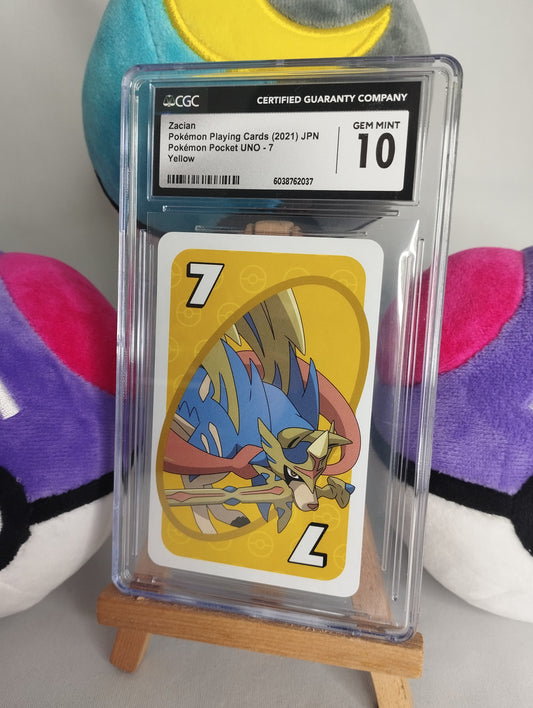 Zacian UNO 7 Yellow - Mattel Uno Playing Cards (JP) - Yellow 7 - Playing Card - CGC 10