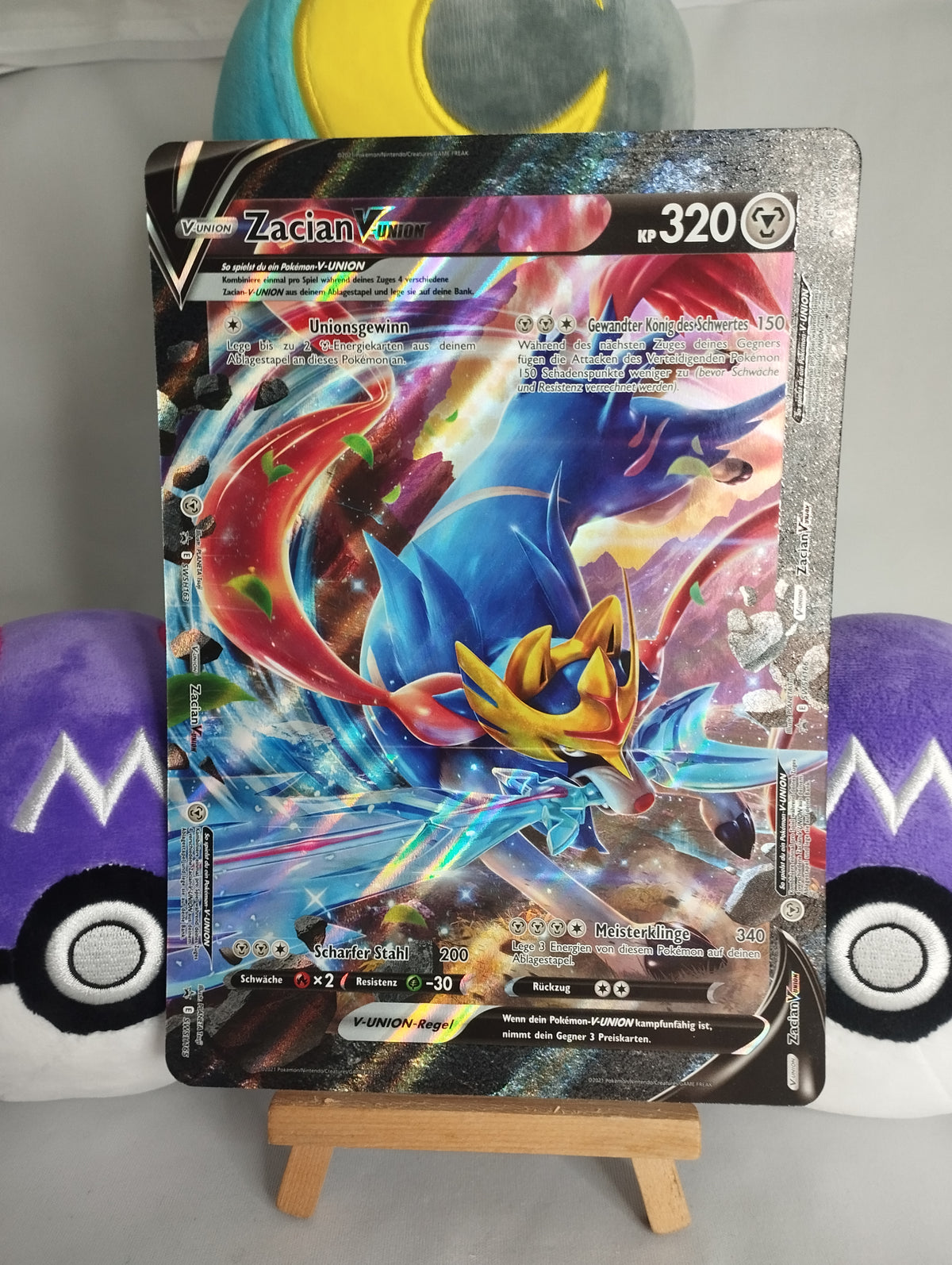 Zacian V-UNION - SWSH Promo (DE) - SWSH163-SWSH166 - Jumbo Oversize - NM